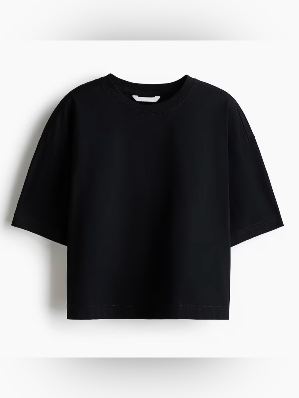 NWT H&M Women's Boxy T-Shirt Black L